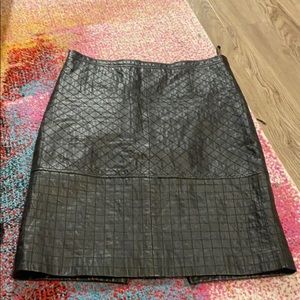 Leather pencil skirt